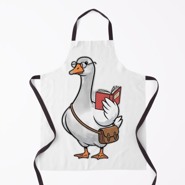 Item preview, Bookish Goose With Tiny Satchel And Book designed and sold by pumsquare.