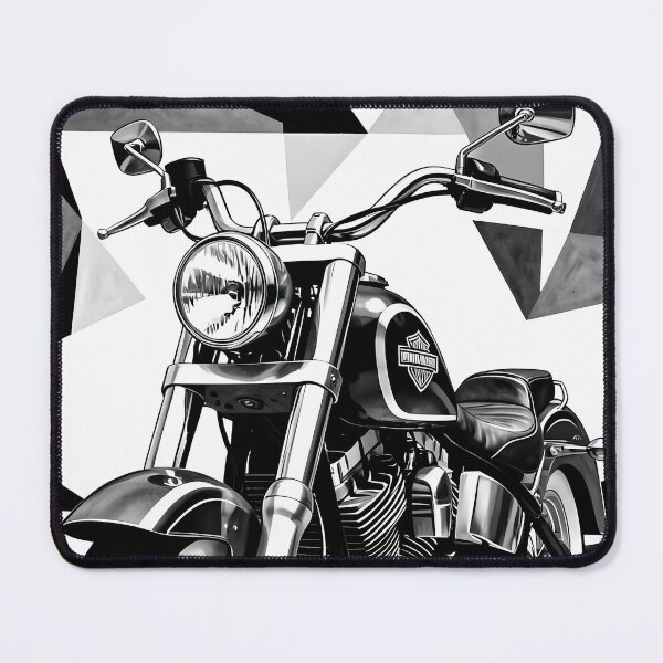 Item preview, Classic Cruiser Motorcycle Against Bold Geometric Monochrome Wall designed and sold by ArtaFutura.
