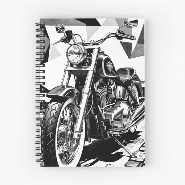 Item preview, Classic Cruiser Motorcycle Against Bold Geometric Monochrome Wall designed and sold by ArtaFutura.