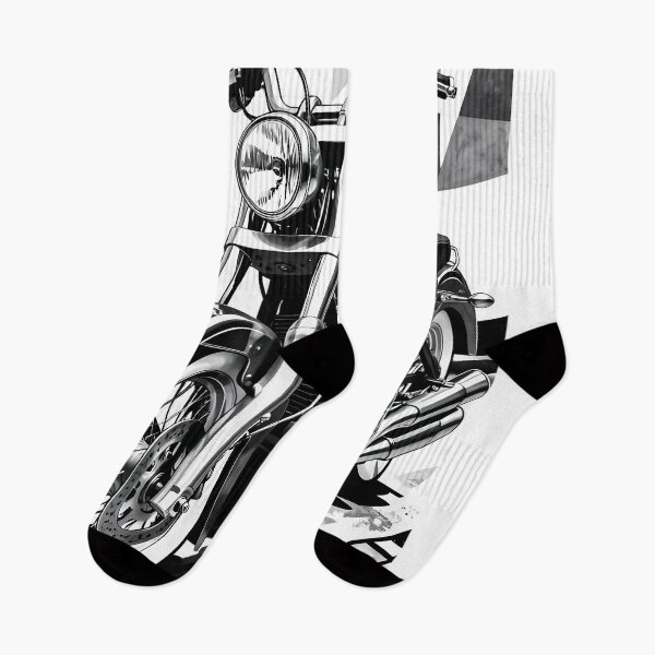 Item preview, Classic Cruiser Motorcycle Against Bold Geometric Monochrome Wall designed and sold by ArtaFutura.