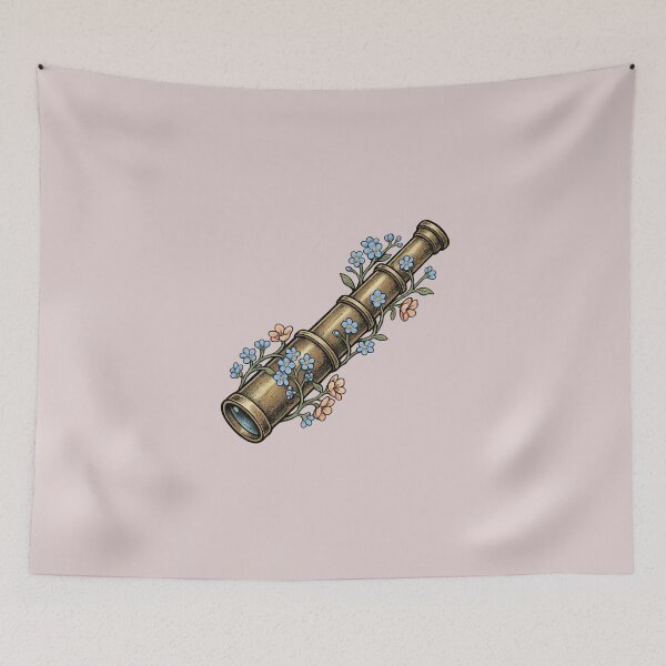 Item preview, Vintage Floral Telescope With Forget Me Nots designed and sold by VibeMax.