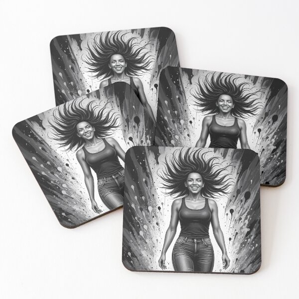 Item preview, Radiant Woman Walking Through Monochrome Splash of Light designed and sold by ArtaFutura.