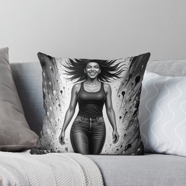 Item preview, Radiant Woman Walking Through Monochrome Splash of Light designed and sold by ArtaFutura.