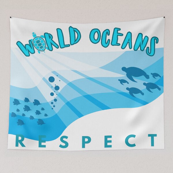Item preview, Respect World Oceans Design 2 designed and sold by my-green-gecko.