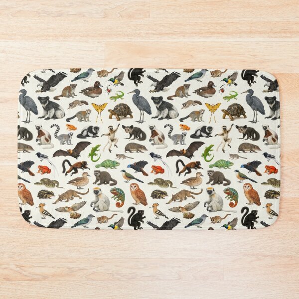 Item preview, Animals of Madagascar Retro Style Wildlife Identification Chart designed and sold by kakarikihill.