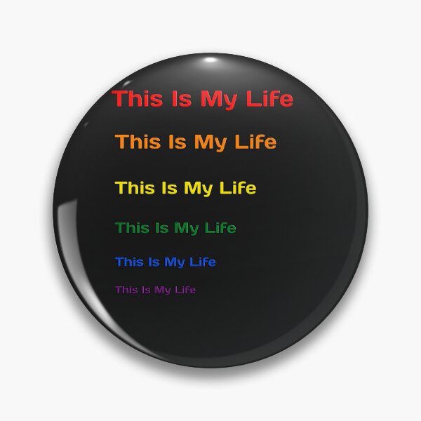 Item preview, This Is My Life – Rainbow Typography Positive Quote Design designed and sold by IrynaLineArt.