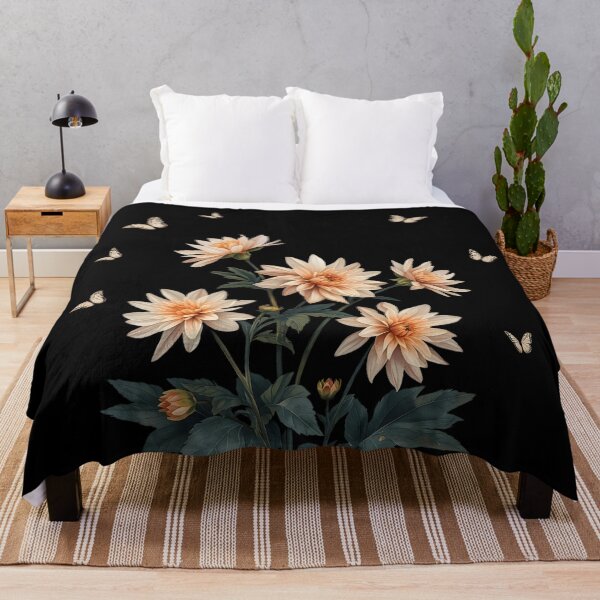 Item preview, Pink dahlias and butterflies designed and sold by uunaa.