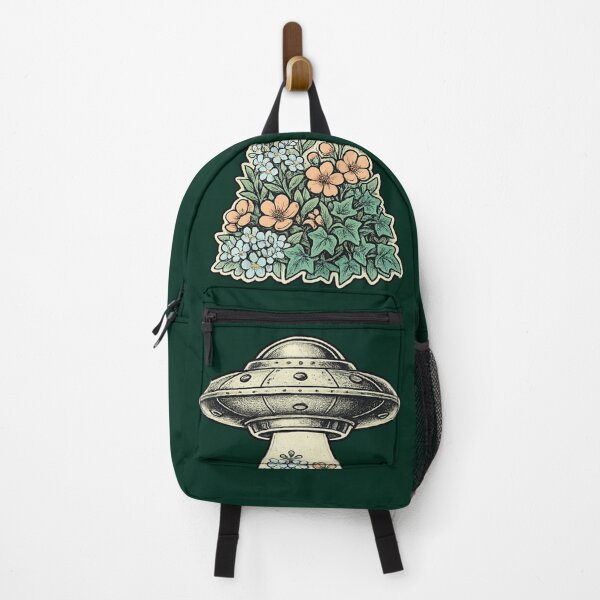 Item preview, UFO Abducting Flowers Floral Alien Spaceship designed and sold by VibeMax.