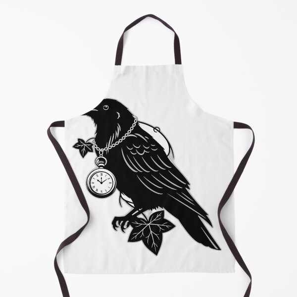 Item preview, Raven With Pocket Watch Charm And Ivy Leaf designed and sold by pumsquare.