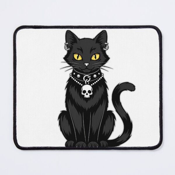 Item preview, Gothic Black Cat With Skull Charm designed and sold by pumsquare.
