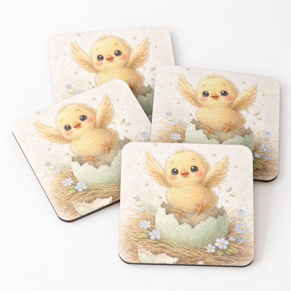 Item preview, Happy Hatching Easter Chick – Cute Baby Chick Jumping from Egg Watercolour designed and sold by inspired-works.