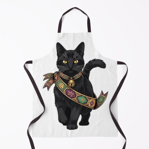 Artikelvorschau, Schwarze Katze mit Tarot-Schärpe und kleinem entworfen und verkauft von pumsquare.