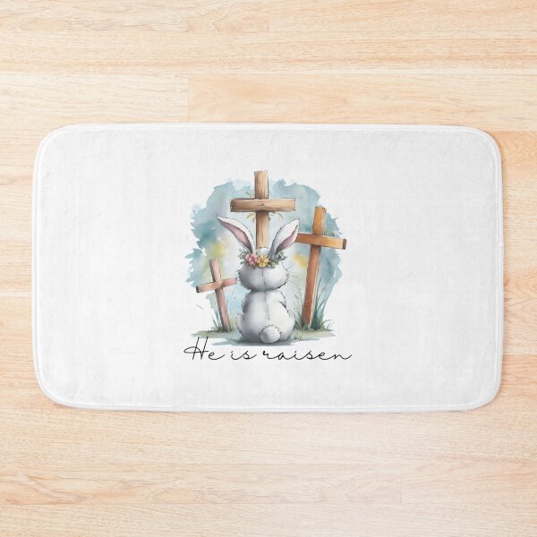 Item preview, He Is Risen Bunny Watercolor Faith Easter designed and sold by Dmo3HarkoArt.