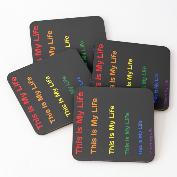 Item preview, This Is My Life – Rainbow Typography Positive Quote Design designed and sold by IrynaLineArt.