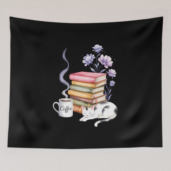 Item preview, Books Cat And Coffee Book Coffee Lover designed and sold by IdunayaStore.