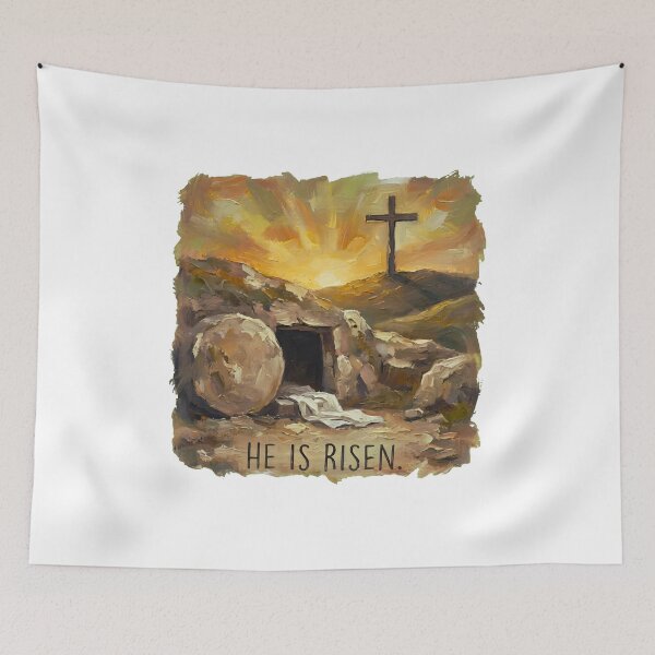 Item preview, He Is Risen Empty Tomb Oil Painting designed and sold by Dmo3HarkoArt.
