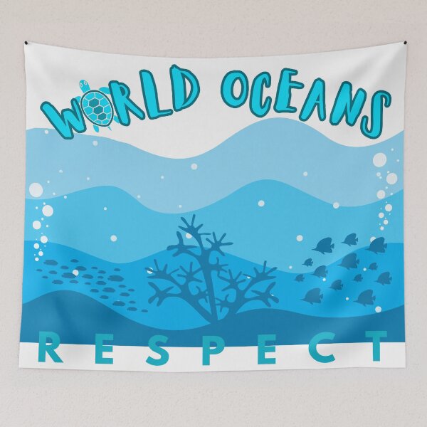 Item preview, Respect World Oceans Design 3 designed and sold by my-green-gecko.