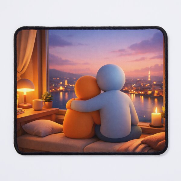Item preview, Two Friends Watching Sunset City Skyline Together designed and sold by from Depression patient.
