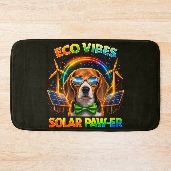 Item preview, Beagle Solar Punk – Eco Vibes Solar Paw-er Dog Print Design designed and sold by PixelsPaws.