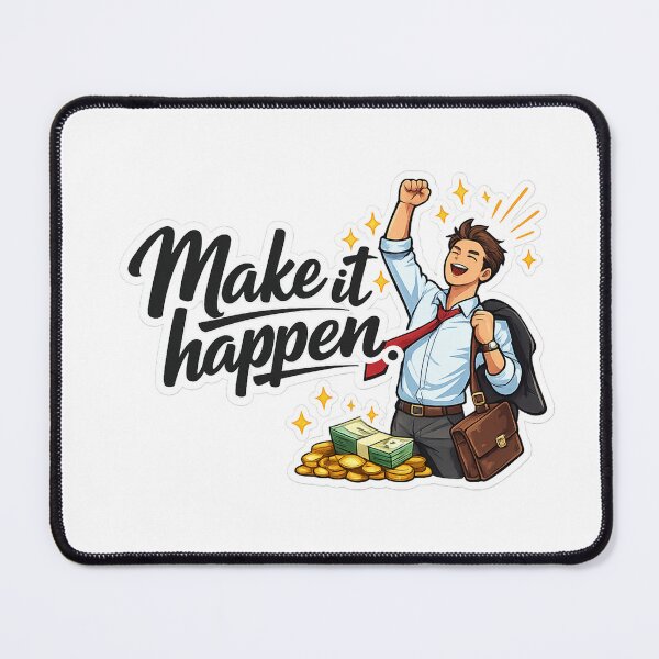 Item preview, Make It Happen Motivational Success Sticker – Hustle & Achievement Design designed and sold by Trigart-art.