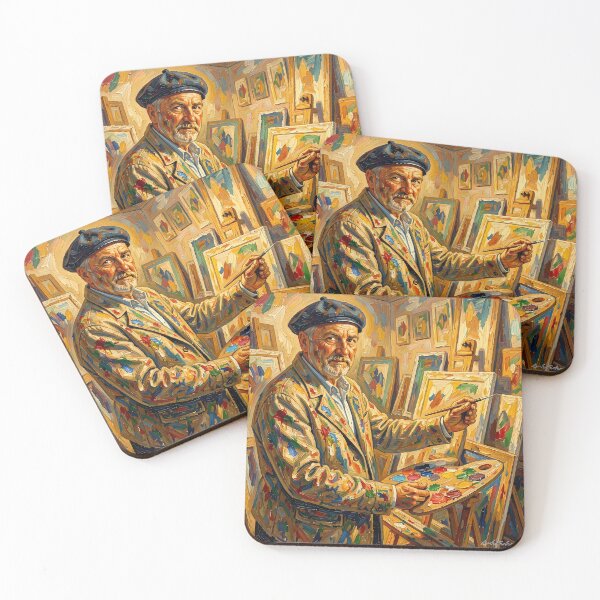 Item preview, Luminous Portrait of a Painter in His Studio designed and sold by ArtaFutura.