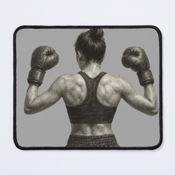 Item preview, Silent Strength – Powerful Female Boxer designed and sold by Catfcreations.