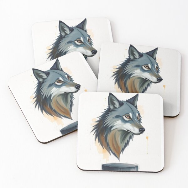 Item preview, wolf bust, full color wolf design designed and sold by geekmania48.