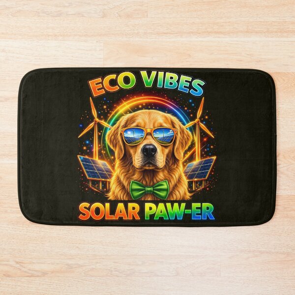 Item preview, Golden Retriever Solar Punk – Eco Vibes Solar Paw-er Dog Print Design designed and sold by PixelsPaws.