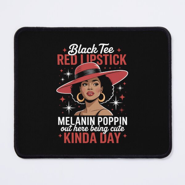 Item preview, Black Red Lipstick Melanin Poppin Black History designed and sold by FaithAbbott.