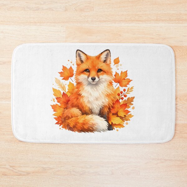 Item preview, Elegant Fox in Autumn Leaves Gift for Fox Forest Lovers Poster Design Art designed and sold by Divakar Fashion.