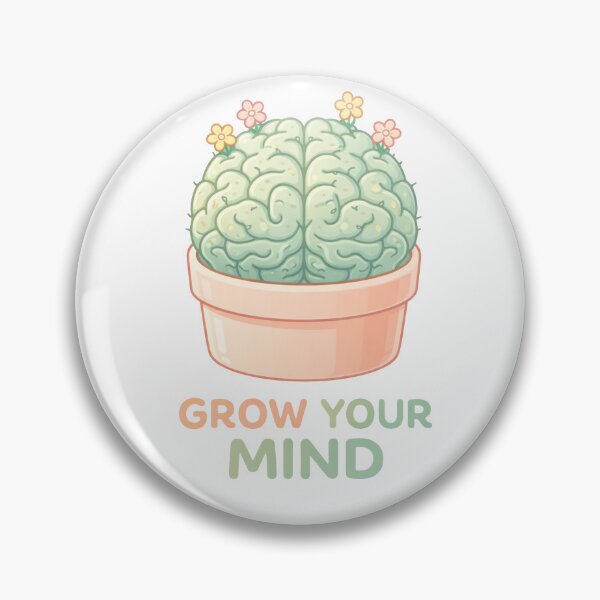 Item preview, Brain Cactus Pot - Grow Your Mind Aesthetic designed and sold by Antonrec86.