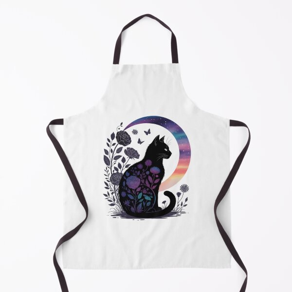 Item preview, Celestial Cat Floral Moon Cat designed and sold by FaithAbbott.