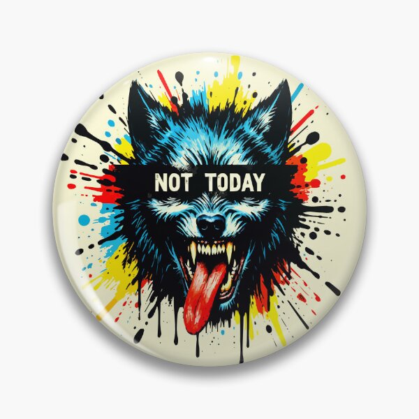Item preview, Not Today Wolf Sticker – Funny Dark Gothic Werewolf Graphic designed and sold by VikArtStudio.