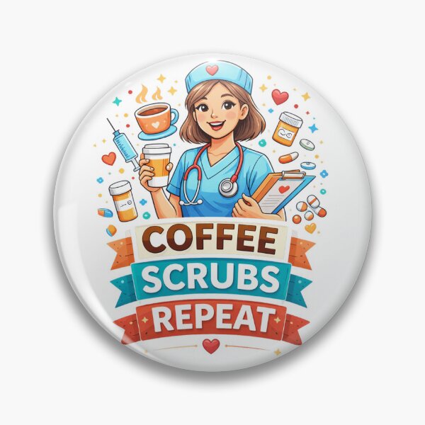 Item preview, Coffee Scrubs Repeat Nurse Life designed and sold by the-dovlat.