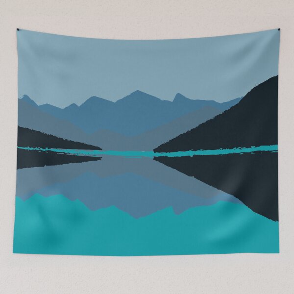 Item preview, Abstract Landscape Art – Minimalist Mountain Scene No 2 designed and sold by Fun Funky Designs.