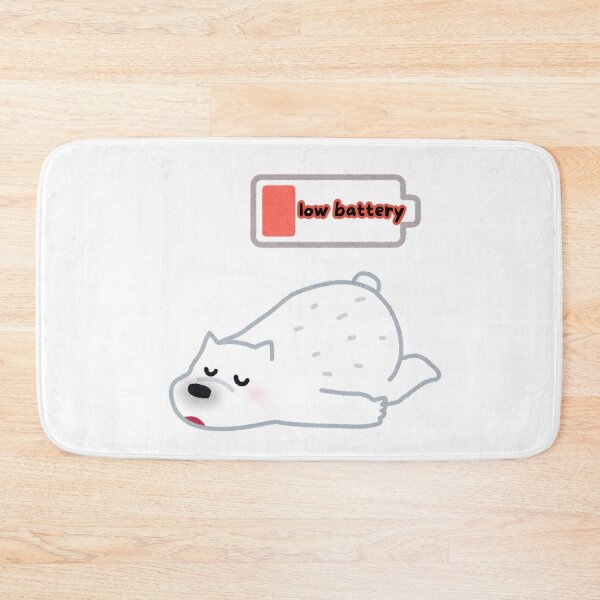 Item preview, polar bear with low battery phrase. designed and sold by geekmania48.