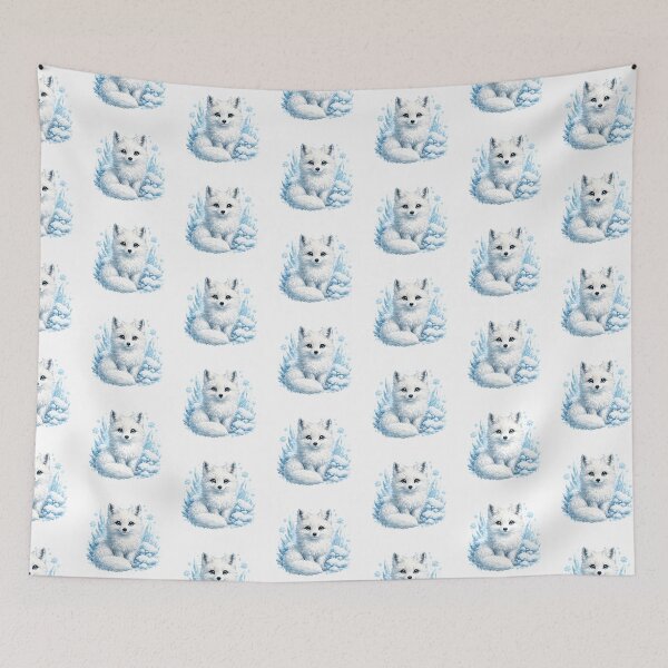 Item preview, Fox Forest Arctic Fox Winter Geometric Low-Poly Gift Idea for Cute Fans designed and sold by Divakar Fashion.