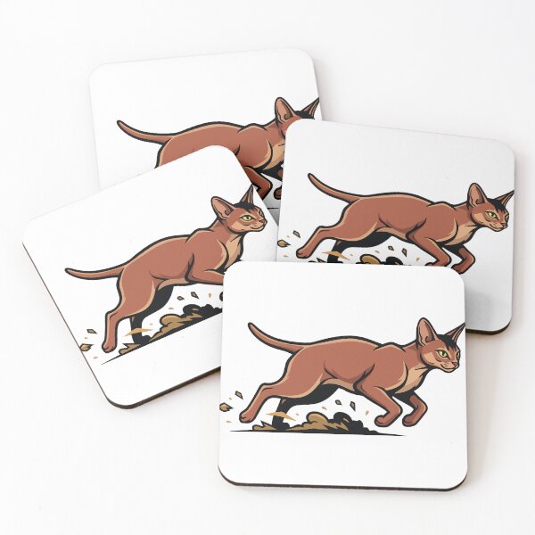Item preview, Abyssinian Cat Running Speed Portrait Sport designed and sold by PixelStudioBe.