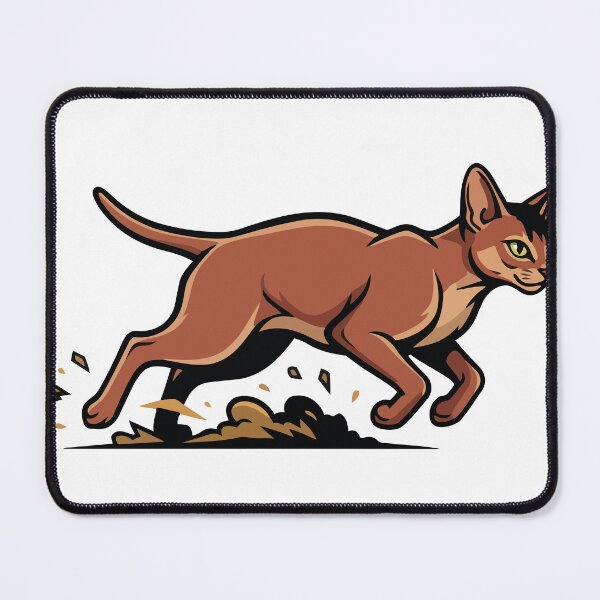 Item preview, Abyssinian Cat Running Speed Portrait Sport designed and sold by PixelStudioBe.