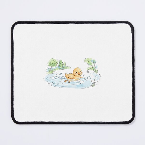 Item preview, cute duck swimming in a pond designed and sold by haebalagii.