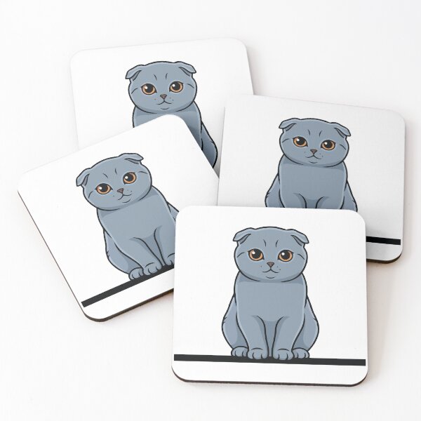Item preview, Grey Scottish Fold Cat with Amber Eyes (Portrait) designed and sold by PixelStudioBe.