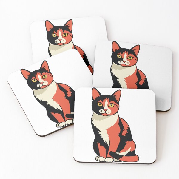 Item preview, Vintage Tricolor Calico Cat Portrait Sitting designed and sold by PixelStudioBe.