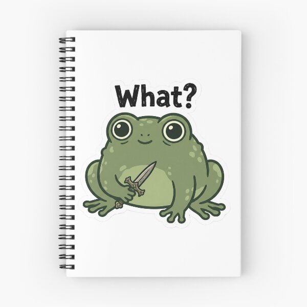 Item preview, Frog What? Murderous Frog Holding Tiny Dagger designed and sold by yamer-merya.