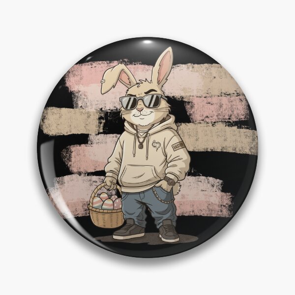 Item preview, Cool Bunny with Sunglasses Holding Easter Basket – Funny Confident Rabbit Design designed and sold by Xatutik.art.
