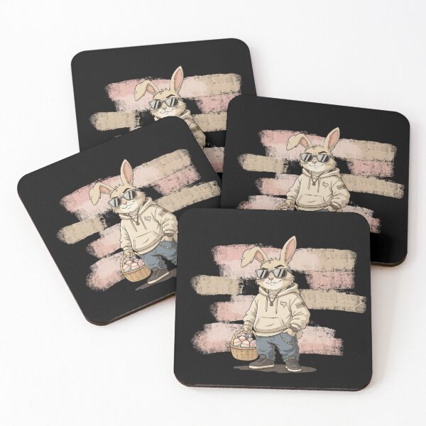Item preview, Cool Bunny with Sunglasses Holding Easter Basket – Funny Confident Rabbit Design designed and sold by Xatutik.art.