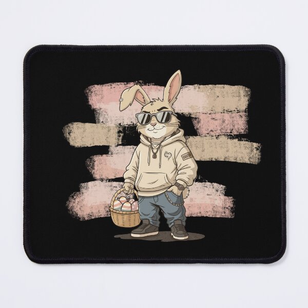 Item preview, Cool Bunny with Sunglasses Holding Easter Basket – Funny Confident Rabbit Design designed and sold by Xatutik.art.