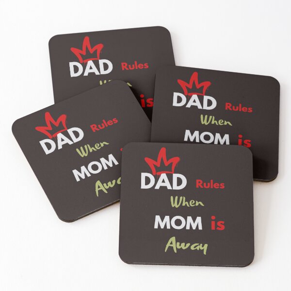 Item preview, Dad Rules When Mom is Away Funny Fatherhood T-Shirt designed and sold by bozet.