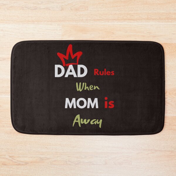 Item preview, Dad Rules When Mom is Away Funny Fatherhood T-Shirt designed and sold by bozet.