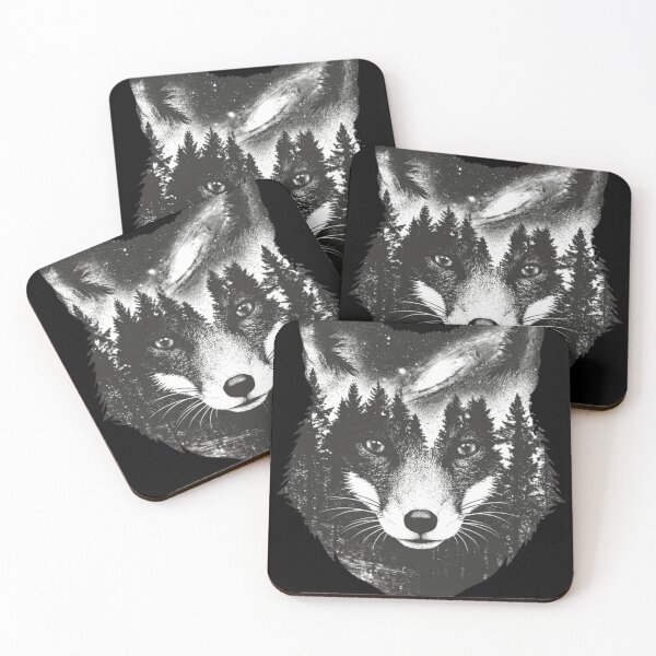 Item preview, Wolf galaxy art designed and sold by LittleLoopArt.