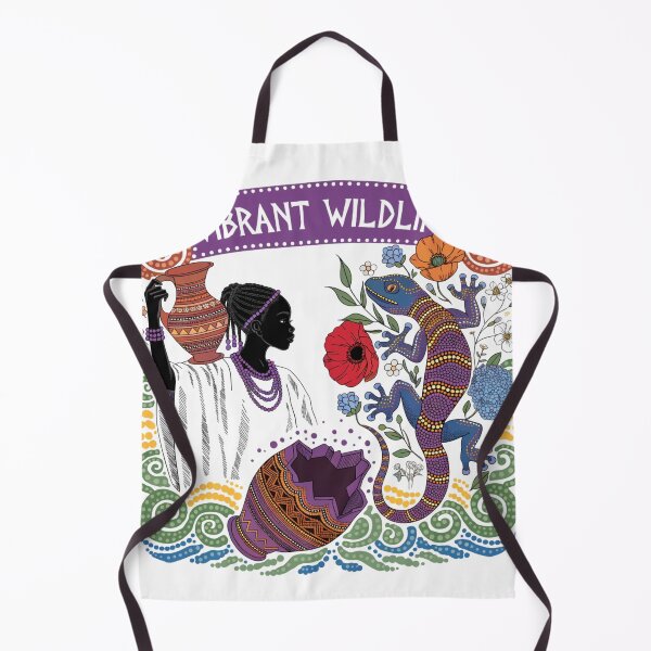 Item preview, Woman with a lizard in the style of aboriginal art designed and sold by Stellar Geometry.